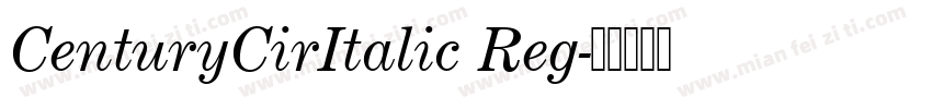 CenturyCirItalic Reg字体转换